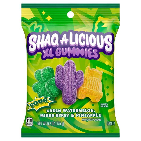 SHAQALICIOUS XL GUMMIES (GREEN WATERMELON, MIXED BERRY & PINEAPPLE)